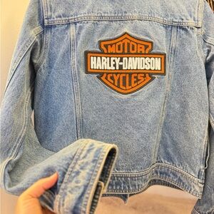Harley-Davidson Women's Light Blue Jean Jacket sizeM